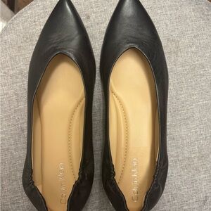 Calvin Klein Black Pointed Flats